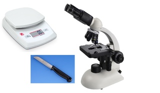 Studentská sada pro mikroskopii, potřebné příslušenství pro 1 skupinu vč. mikroskopu