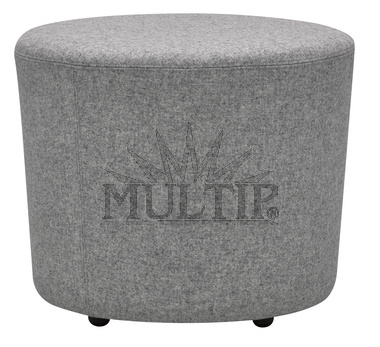 Nízký kulatý taburet STONES s kluzáky, potah B
