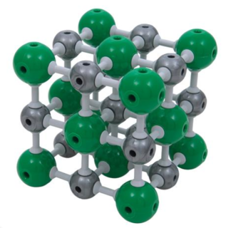Chlorid sodný - krystalová struktura