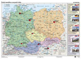 Střední Evropa / ČR a sousední státy, 160×120 cm