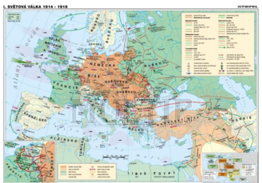 1. světová válka - vznik Československé republiky, 160x120 cm