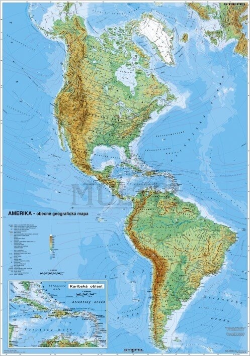 Amerika Obecn Geografick 160x120 Cm Amerika Obecn Geografick 160x120 Cm